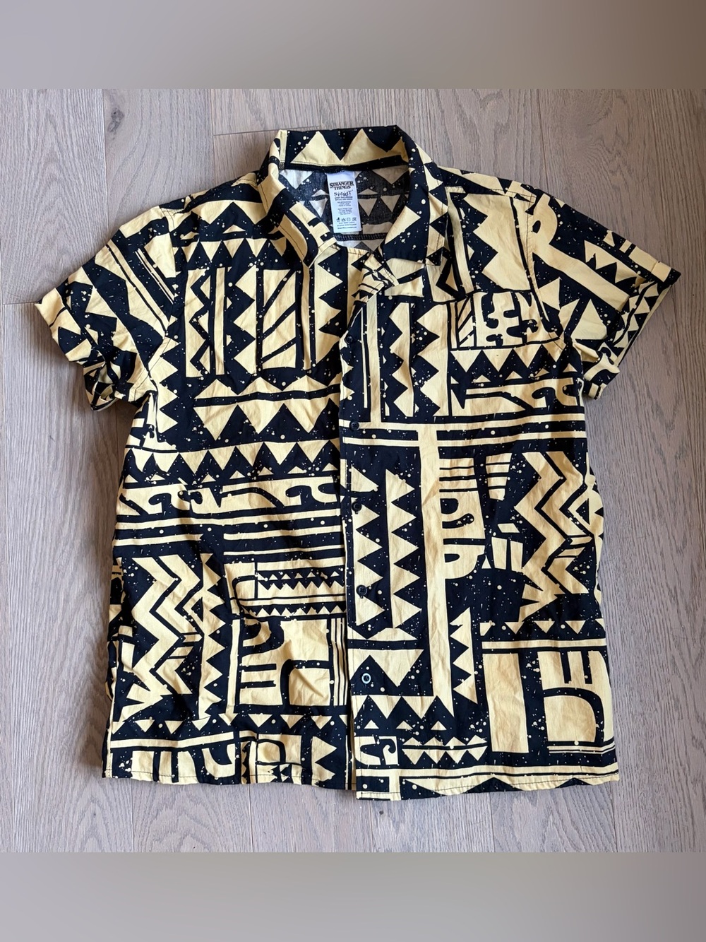 Spirit Halloween Stranger Things Eleven Inspired Button Down Shirt Unisex Large